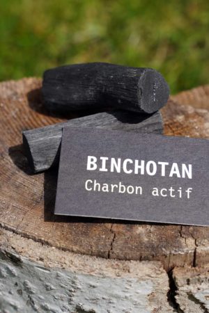 Binchotan sur bois